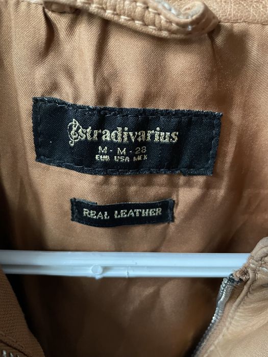 Geaca piele naturala Stradivarius mas M