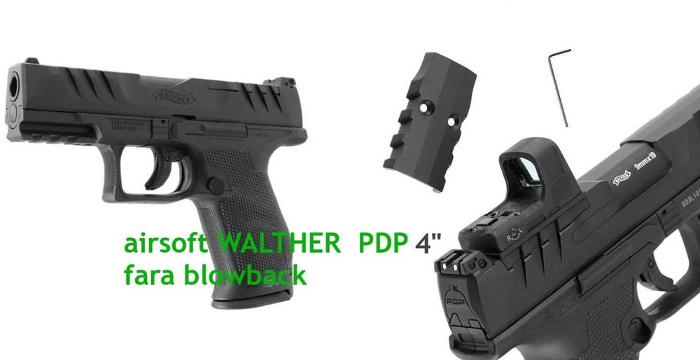 Pistol WALTHER  PDP  Compact 4"  CO2 NBB airsoft fara sistem optic