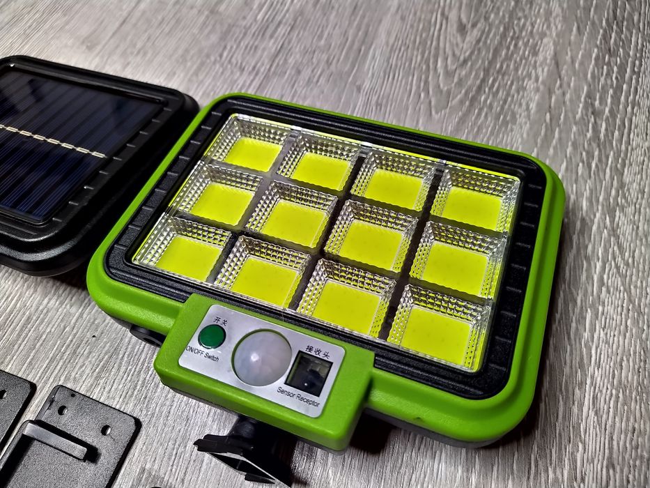 Lampa solara 144 LED-uri senzor de miscare si telecomanda, Camping