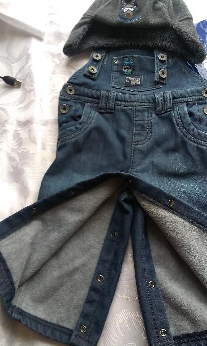 дънково гащеризонче +шапка