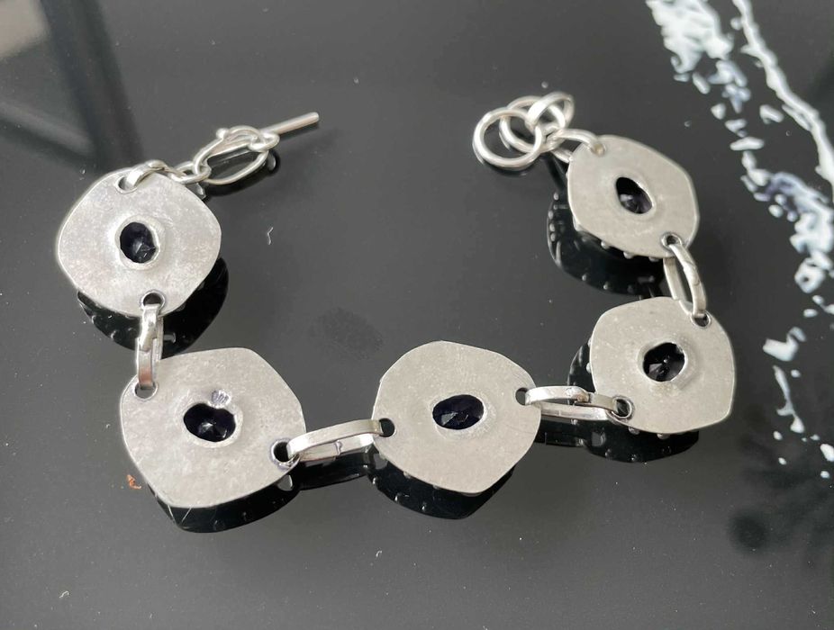 Bratara Argint 925 Vintage cu Pietre Semipretioase Ametist