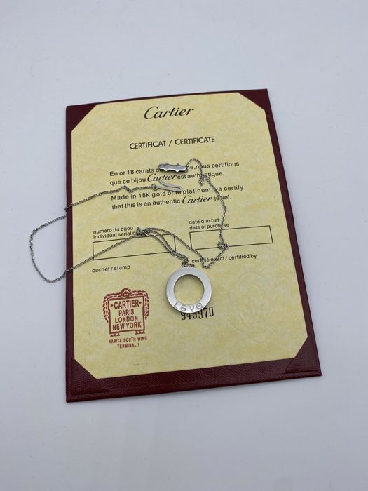Colier Cartier Love White Gold 24K Diamond