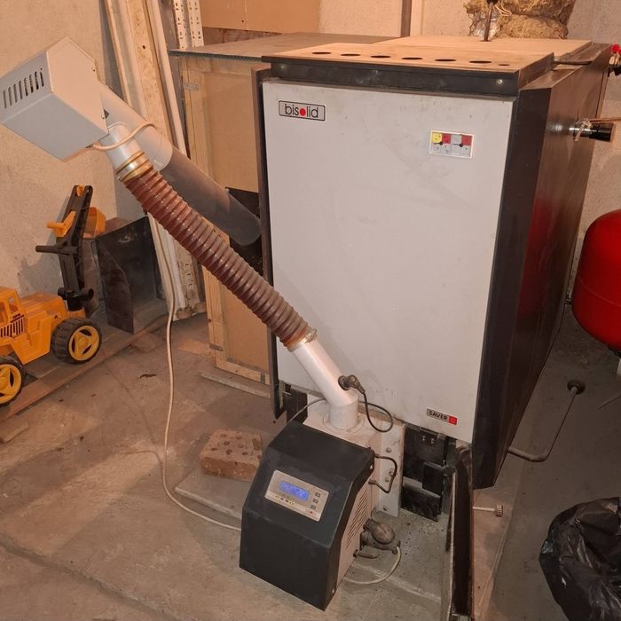 Комбиниран котел на пелети и дърва, Bisolid, 35 KW
