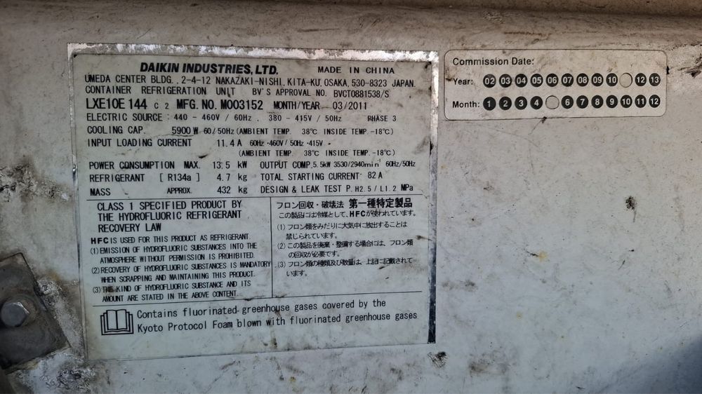 Рефрижераторные контейнеры DAIKIN