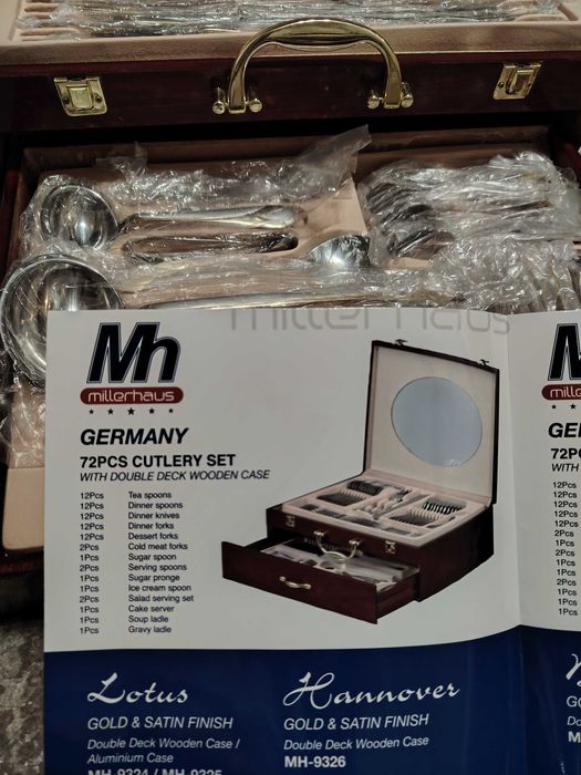 Кейс(чемодан) столовый набор от немец. бренда Millerhaus - 72 прибора