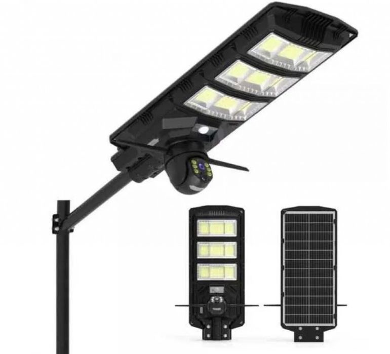 Слънчева улична лампа и охранителна камера за видеонаблюдение Wifi/4G