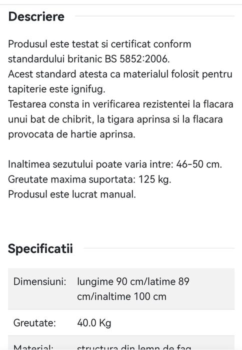 Retro Scaun de birou vintage din piele naturala sec XX