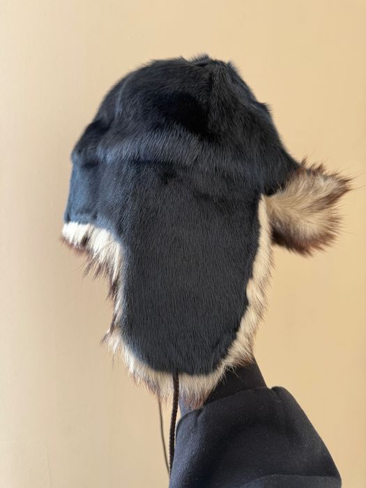 Зимна шапка с естествен косъм