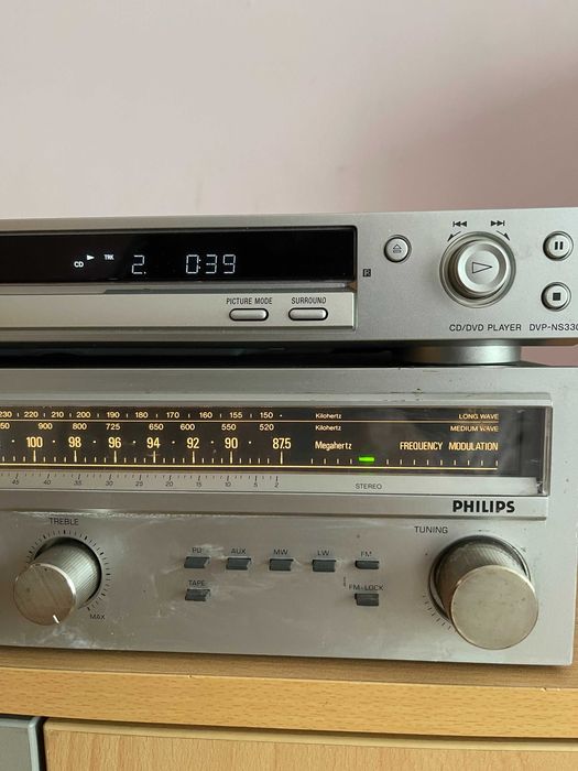 Аудиосистема – ресийвър Philips и CD/DVD Sony