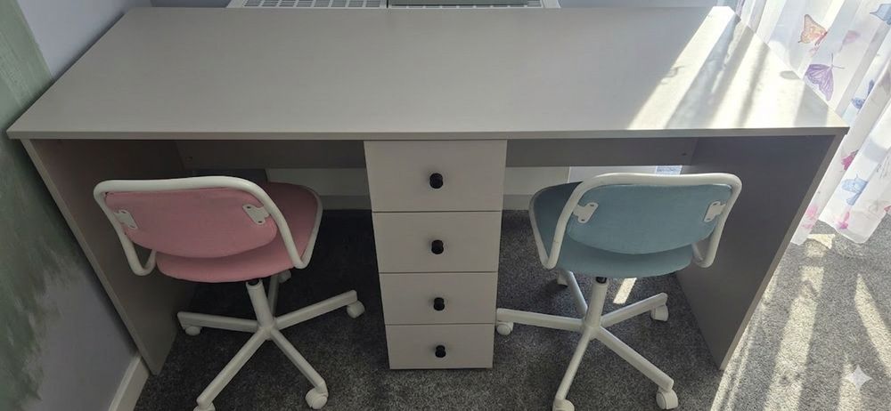 Birou Dublu Premium - Realizat pe Comandă din MDF - Ideal 2 Copii / Work from Home