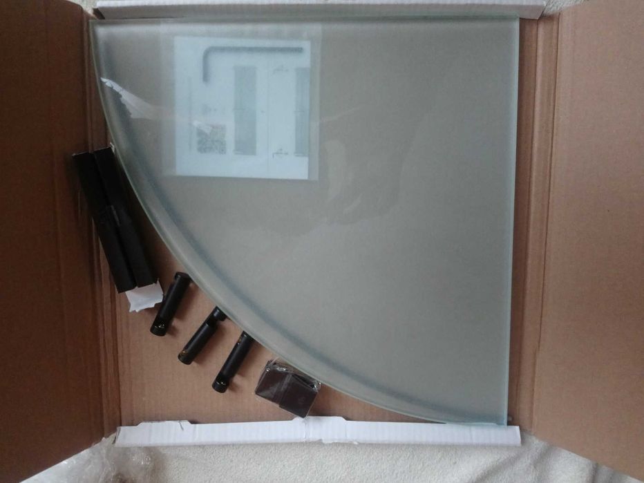 Стъклена ъглова полица за баня Kapitan