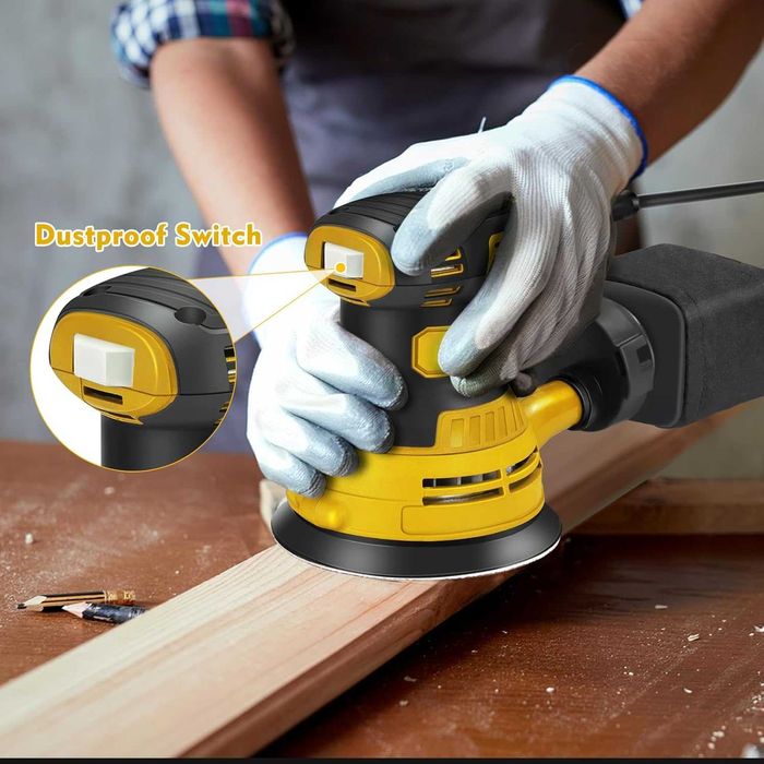 Електрическа орбитална шлайфмашина 200W 12000RPM 6 променливи скорости