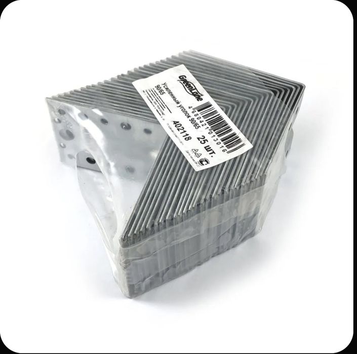 Уголок крепёжный усиленный GreenLane 90х90х65 мм