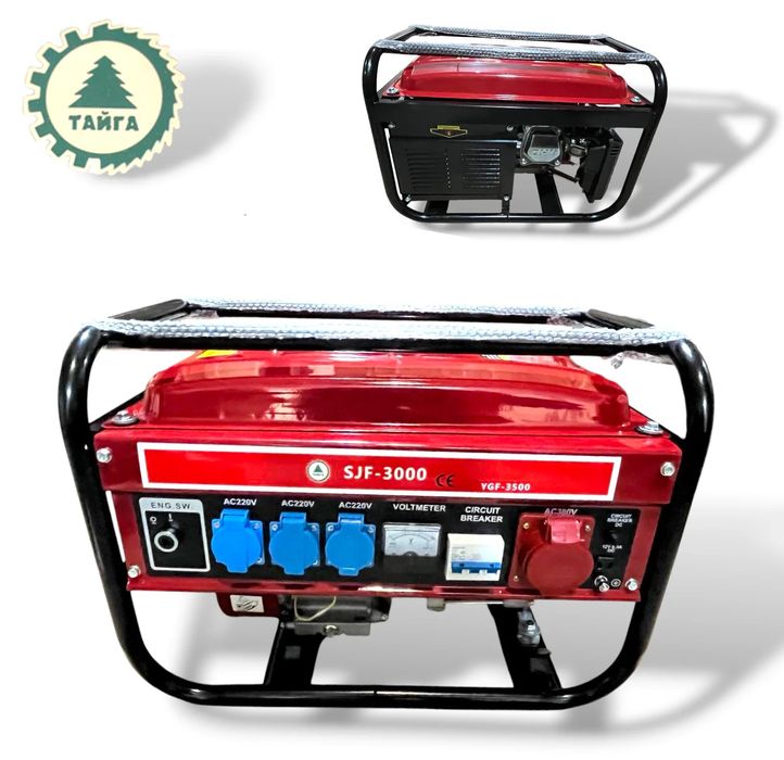 Агрегат за Ток Четиритактов с Колела и Дръжки 4.5kW Генератор Монофазе