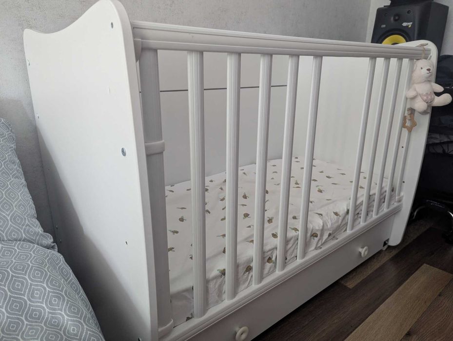 Lorelli Dream new КОШАРА (ЛЕГЛО-ЛЮЛКА) 60X120см бяло+подарък матрак