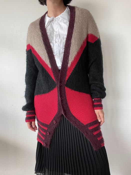 Чисто нова дамска дълга жилетка на Sisley смес от мохер размер М