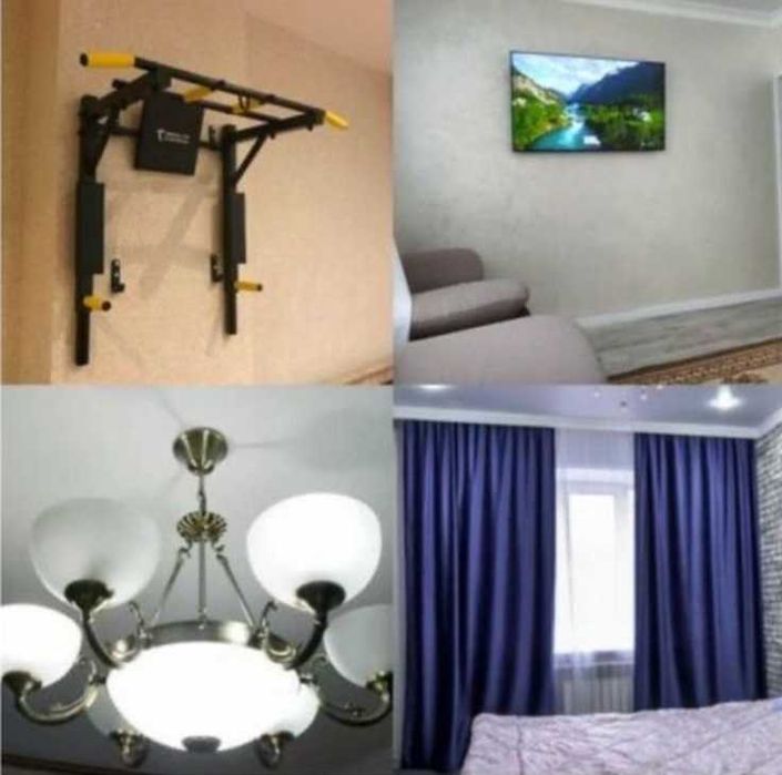 Установка люстр, карниз, кронштейн под тв и др.