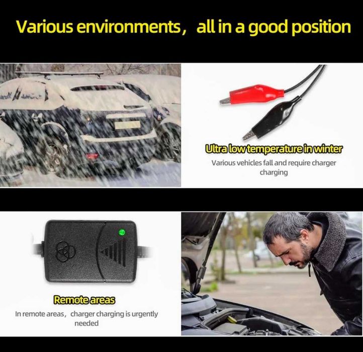 Încărcător Redresor Smart 12V 1.3A baterie 12 Volti Plumb Acid Nou