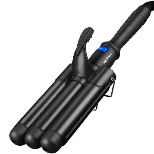 Тройна ретро преса за къдрене на косата, с въртящ се кабел Soulima