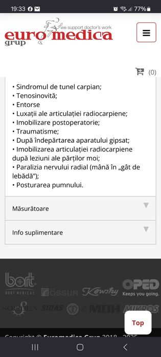 Orteza Bort pentru antebrat si incheitura mainii drepte
