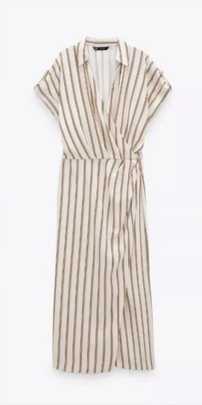 Платье полосатое Zara на запах