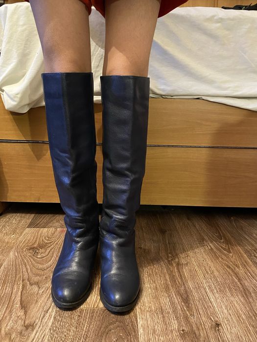 Сапоги женские темно-синие