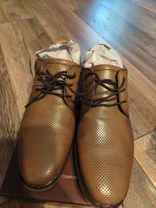 Официални обувки от естествена кожа и нови сандали размер 45