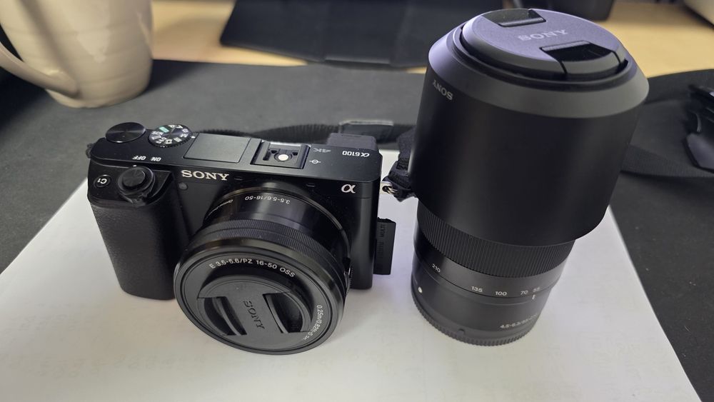 Vând Sony Alpha 6100 + 2 obiective Sony – 24,2 MP, 4K