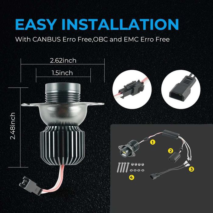 Kit Led CREE Marker Angel Eyes DRL CANBUS BMW E90 E91 LCI Facelift 40W