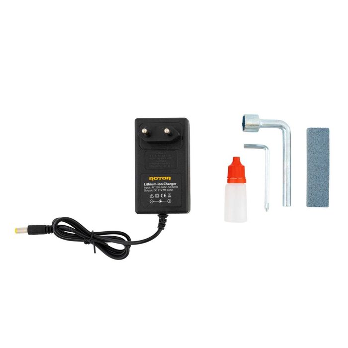 Foarfeca de gradina ROTOR RSB21 , 600 W , 2 acumulatori 21V 3Ah