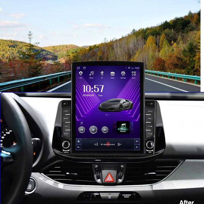 Navigatie Hyundai i30 din 2017 - 2021 Ecran TESLA 9.7 inch 4GB RAM