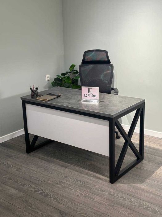 Офисный стол в стиле лофт, директорский стол, парта