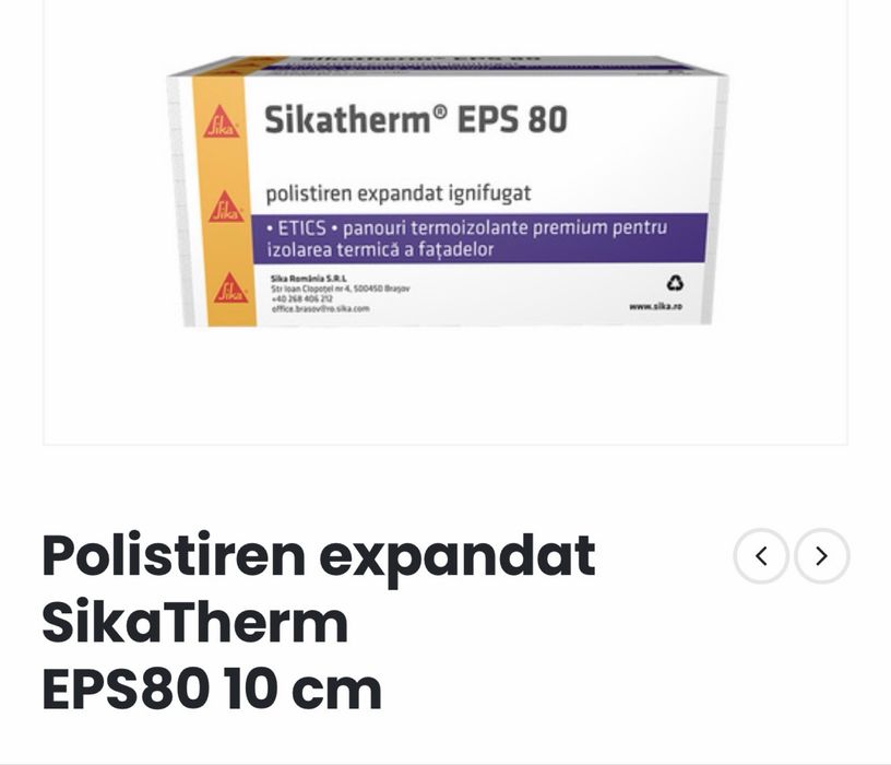 Polistiren Expandat EPS 80 - Sika