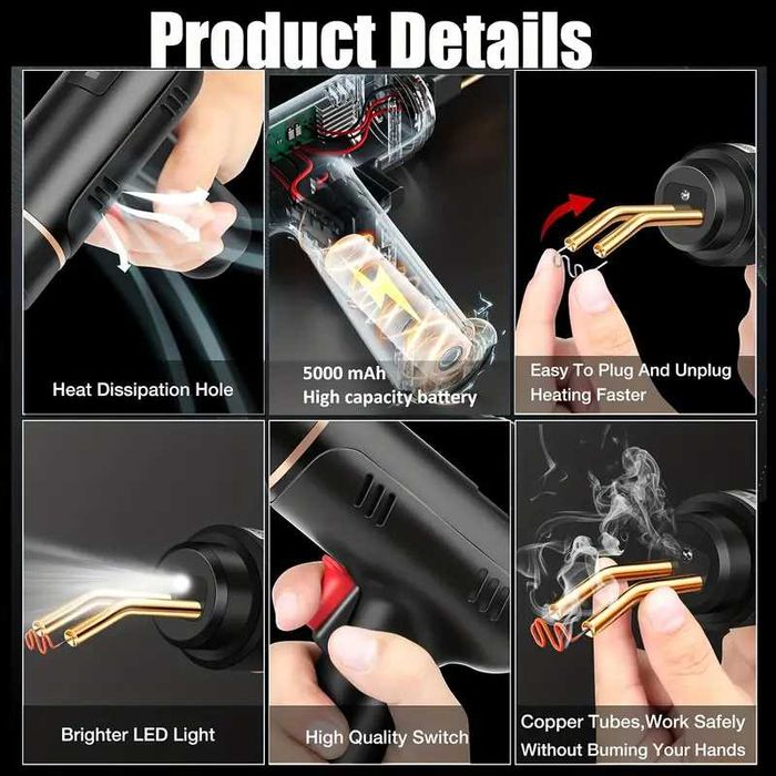 Поялник за пластмаса Безжична машина за заваряване на пластмаса скоби