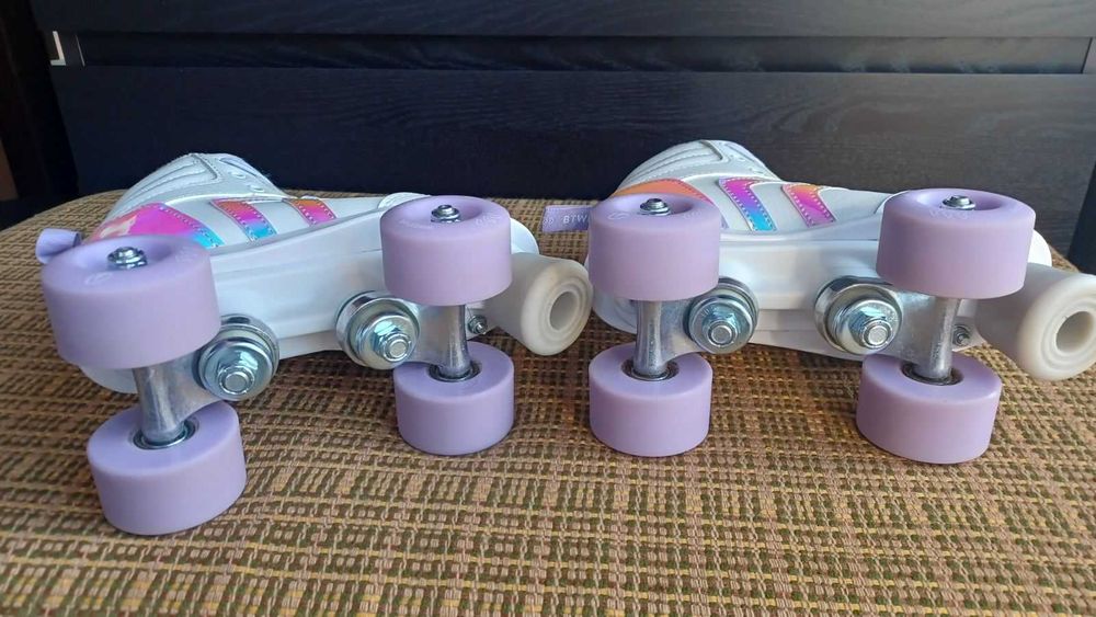 Ролкови кънки QUAD 100, бели, номер 33