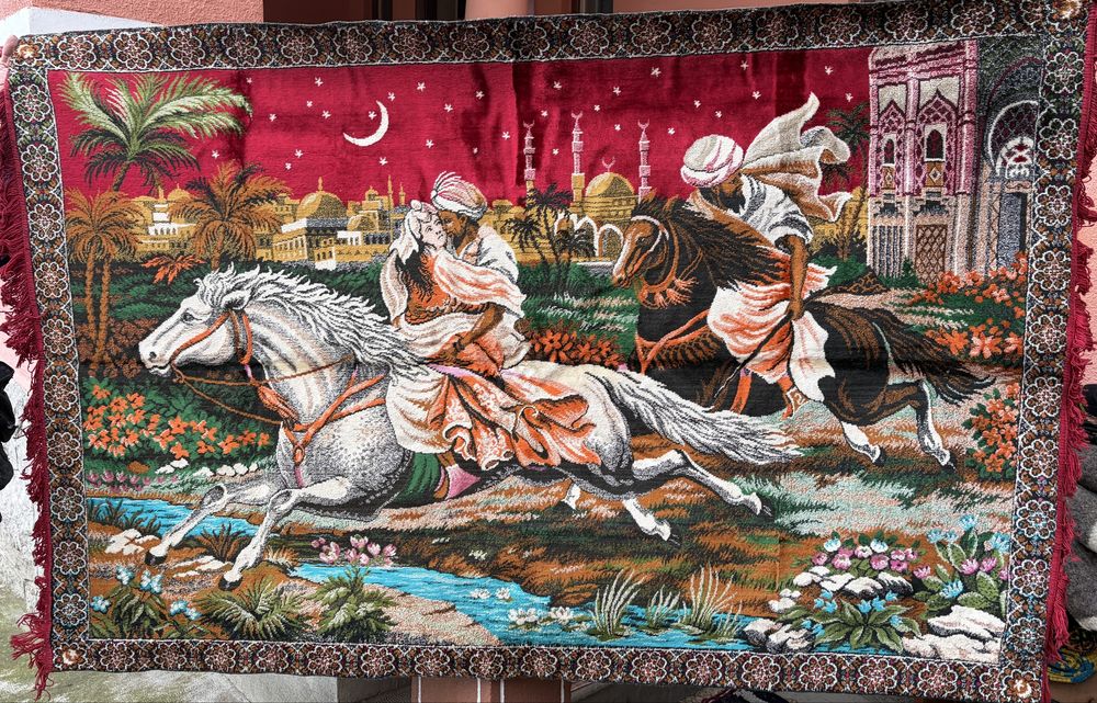 Carpetă originală cu Rapirea din Serai