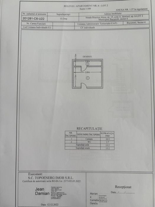 Apartament de vazare 2 canere