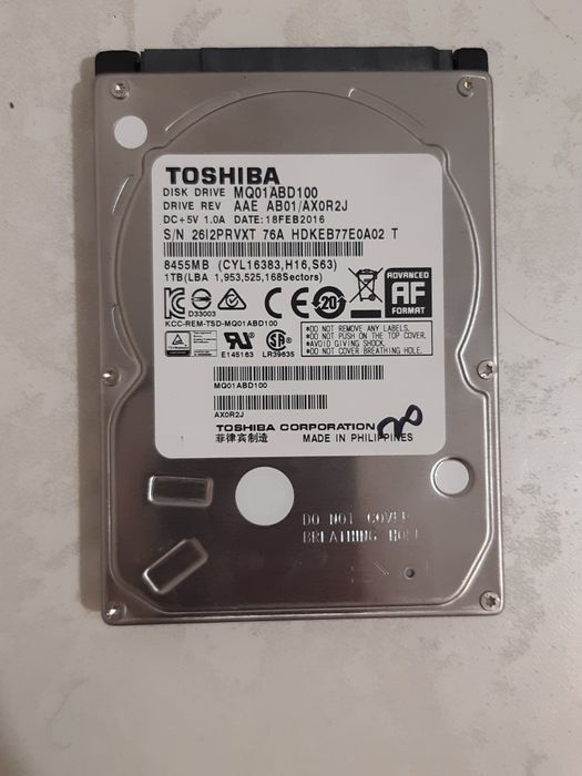HDD 320 Gb В идеале 100% 2.5