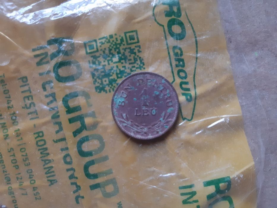 Moneda 1 leu  anul 1924