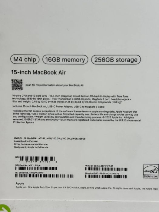 НОВЫЙ!!! NEW!!!  MacBook Air 15 2025 M4
