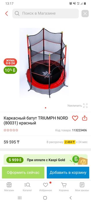 Детский Батут Triumph Hord