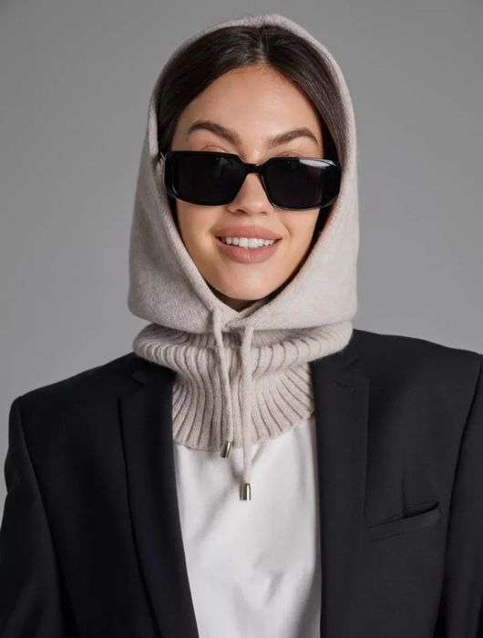 Капор вязаный капюшон