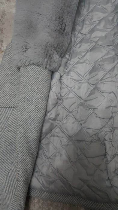 Пальто зимнее серое