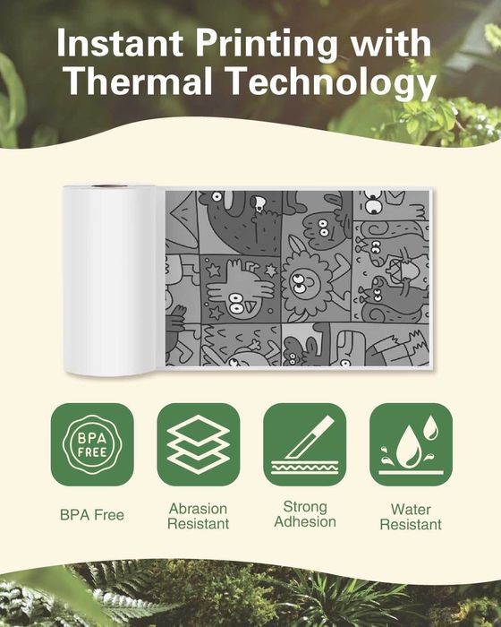 Role adezive mini imprimante, VALA, set 5, latime 57mm