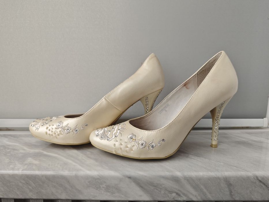Туфли свадебные цвет айвори
