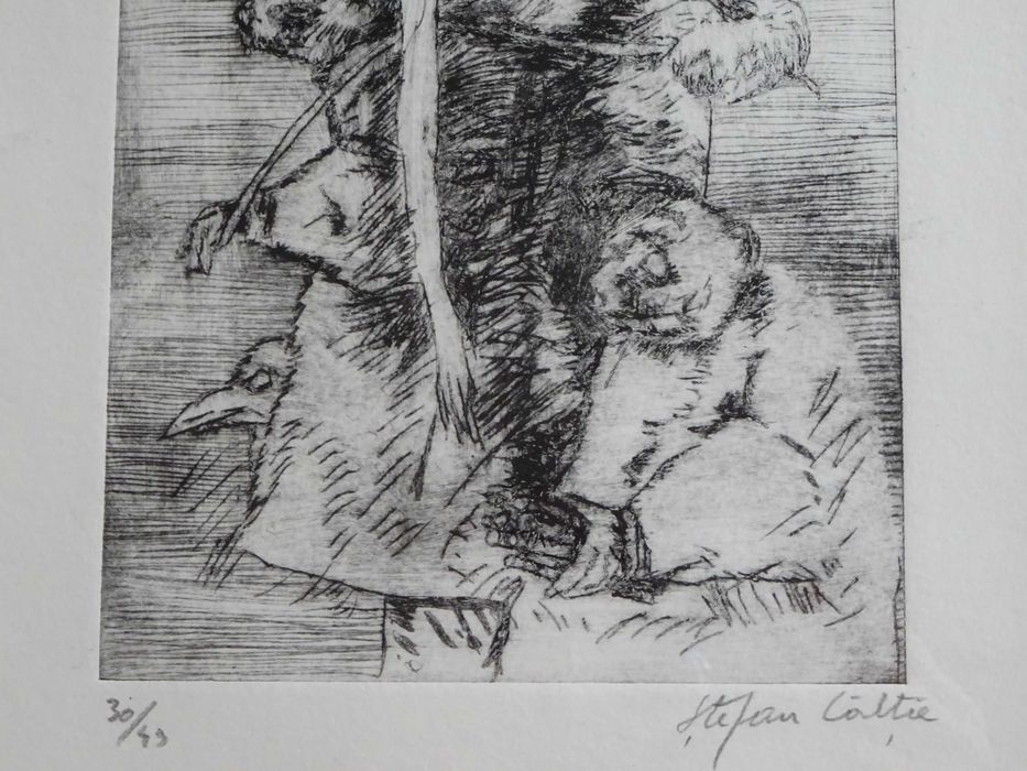 Gravura Stefan Caltia - ‘Calatori de noapte’
