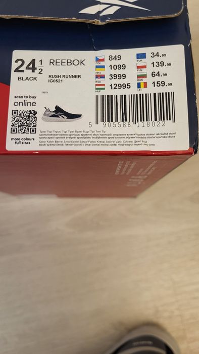 Asidasi Reebok nr 24-25