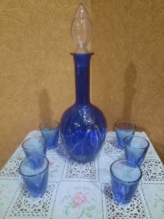 Винтажный набор из графина (0,7л) и 6 стопок (50мл). В абсолютно идеал