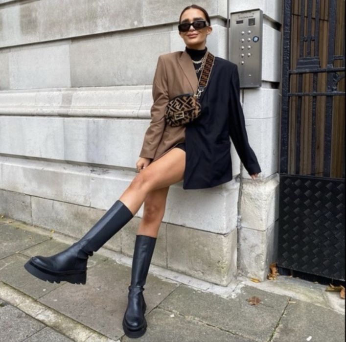 Ботуши ZARA естествена кожа