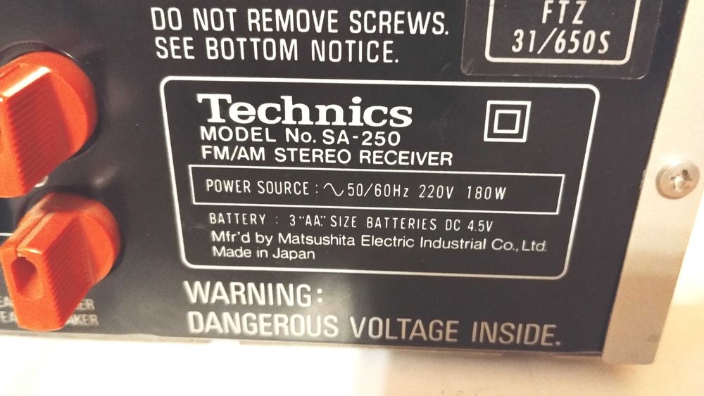 radio amplituner Technics SA250